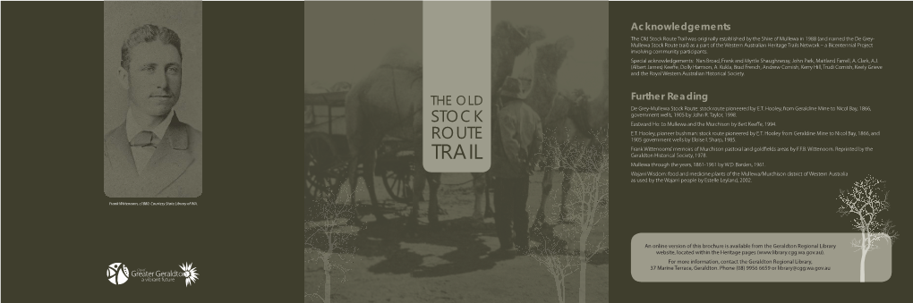 The Old Stock Route Trail Brochure