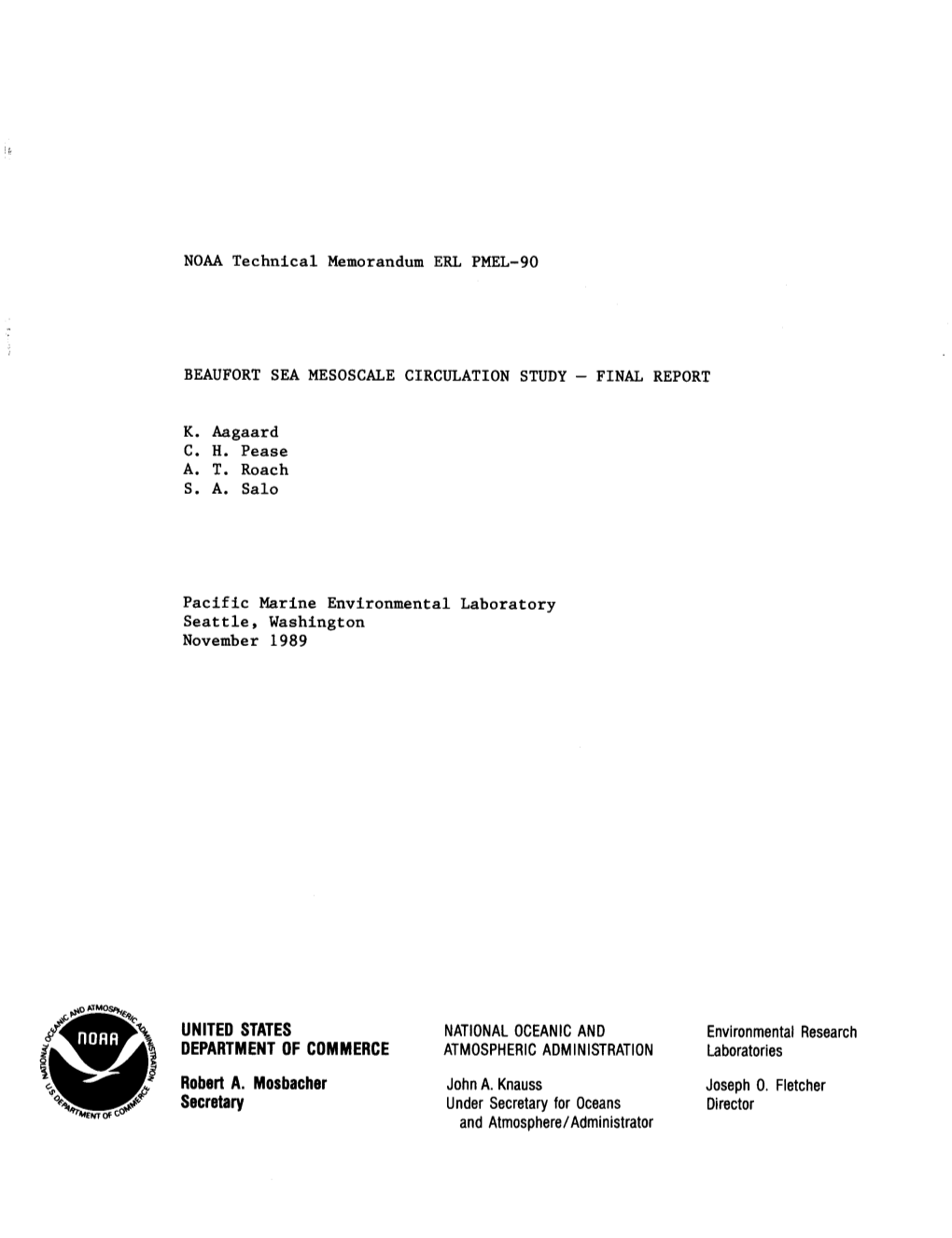 Beaufort Sea Mesoscale Circulation Study—Final Report