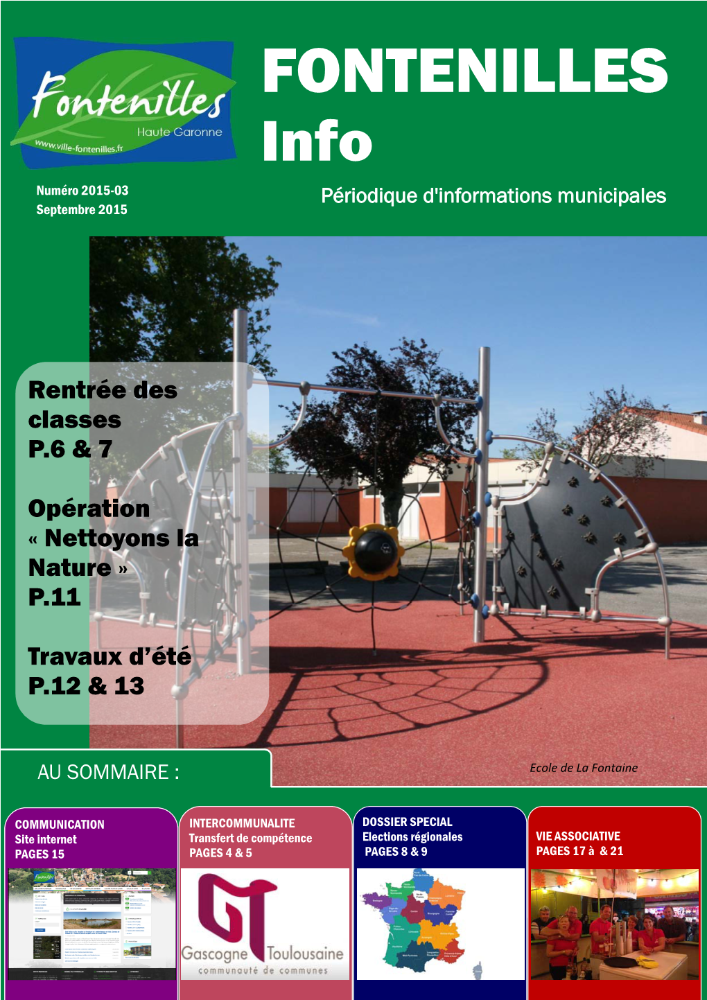 Info Numéro 2015-03 Périodique D'informations Municipales Septembre 2015