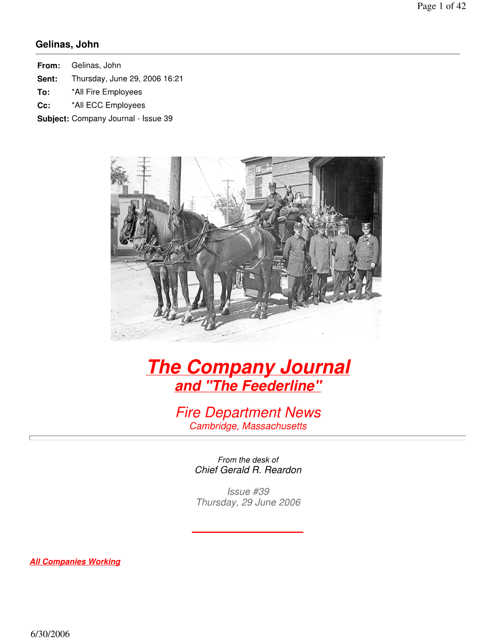 The Company Journal and "The Feederline"