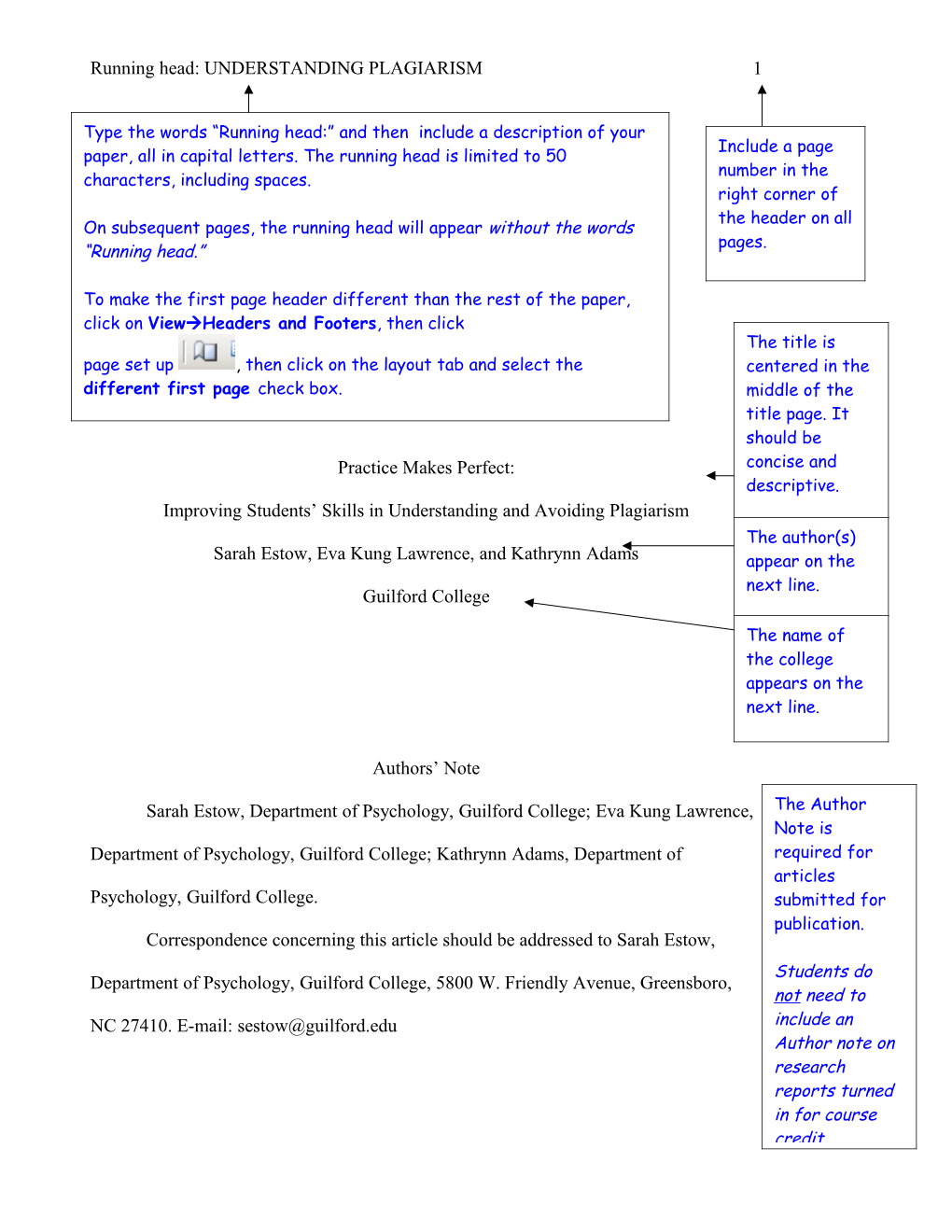 Improving Students Skills in Understanding and Avoiding Plagiarism