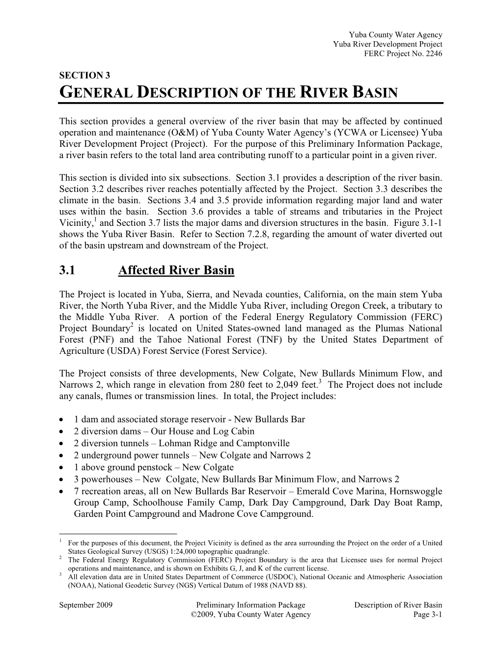 General Description of the River Basin