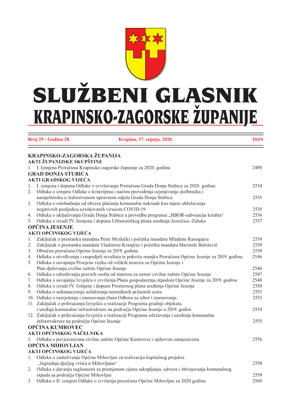 Krapinsko-Zagorska Županija Grad Donja Stubica