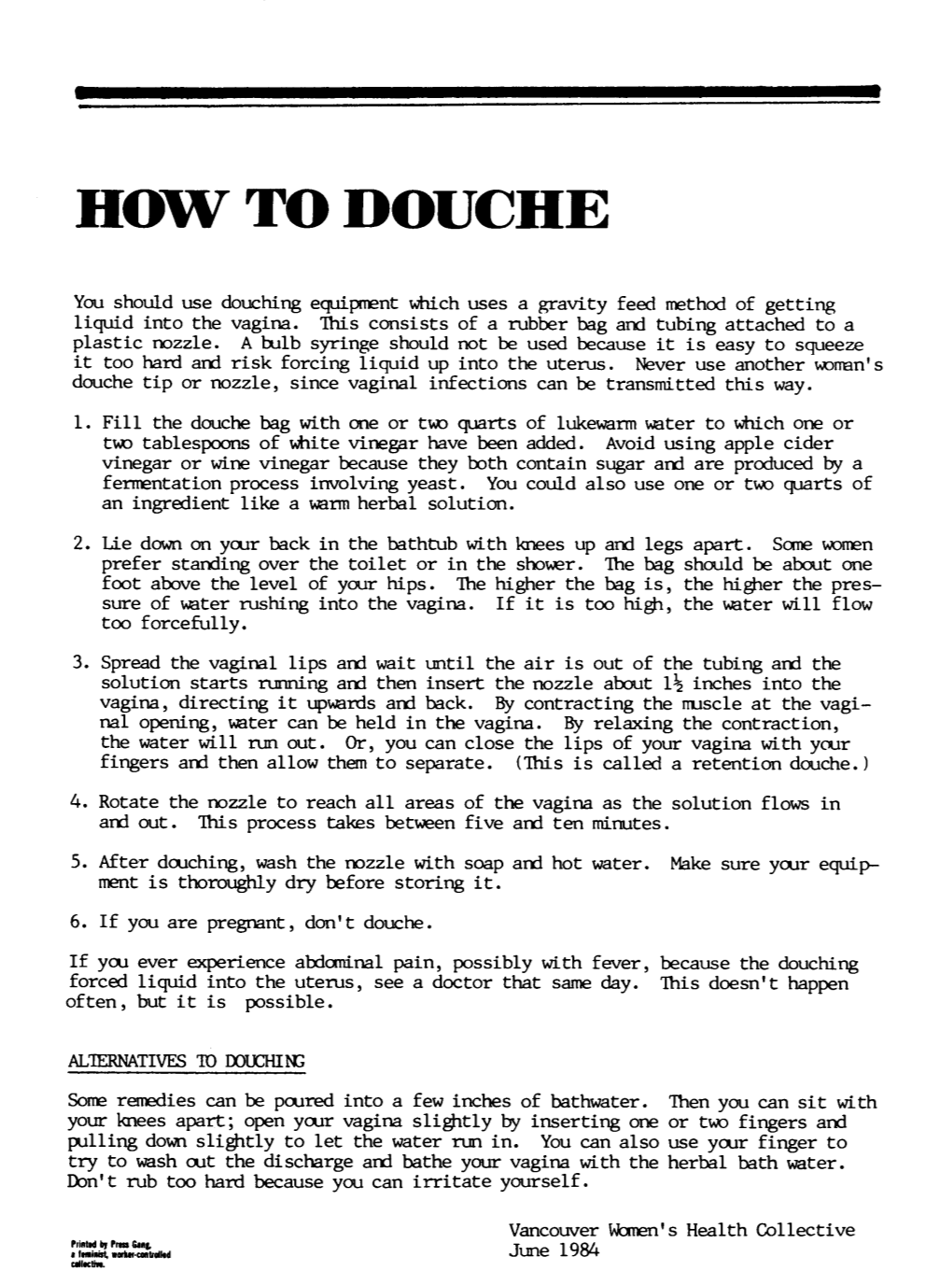 How to Douche