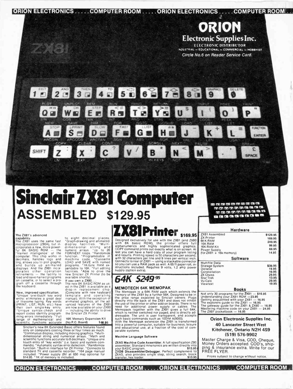 Sinclair ZX81 Computer Naf Nia IVIS VAS Mt 4315 Tir Le Re, Tr Tr UPS Nes Till IS CS VII Rr Re Di WM TS II ASSEMBLED $129.95 Tit QS MCI Ea Ell