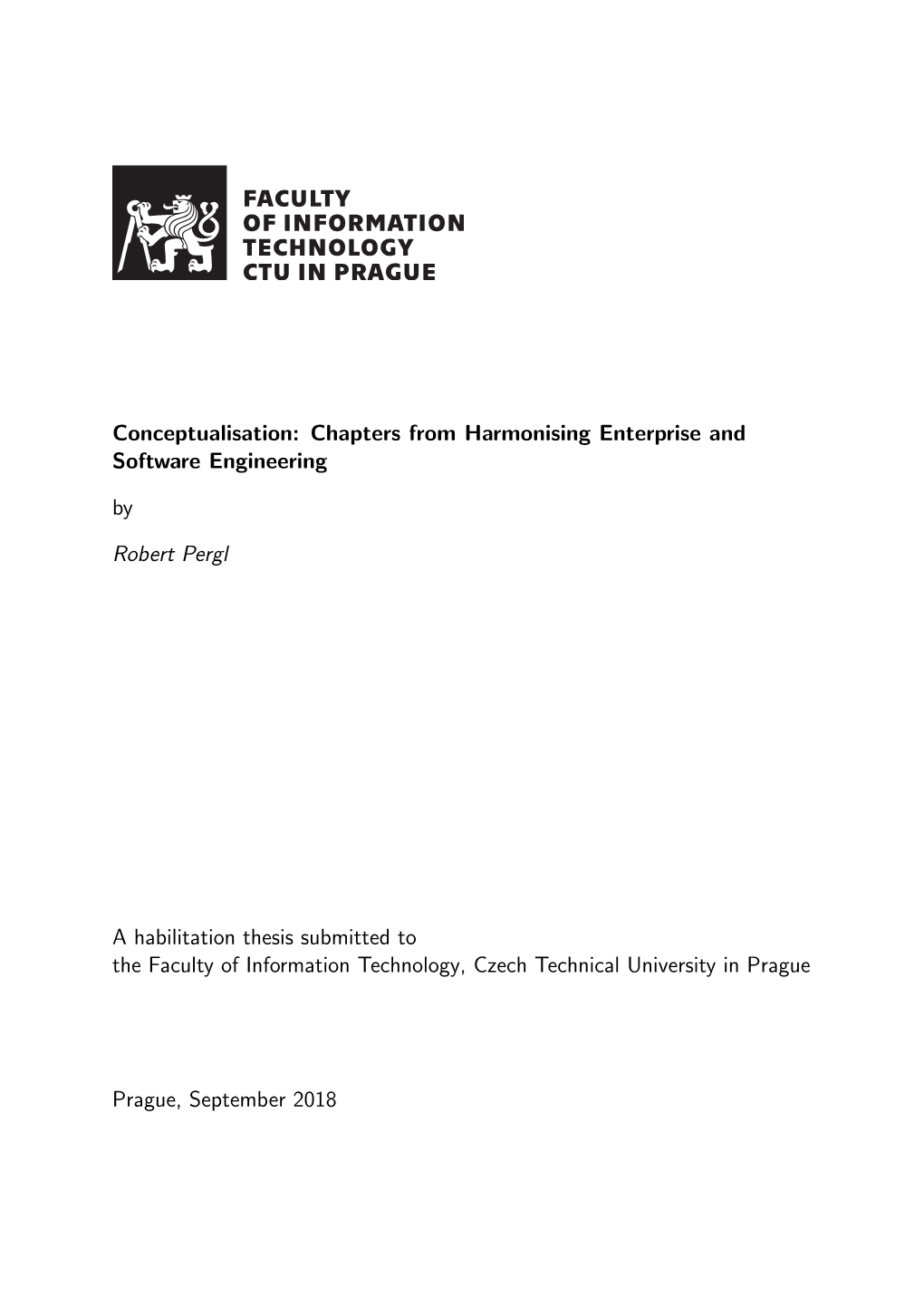 Conceptualisation: Chapters from Harmonising Enterprise and Software Engineering By