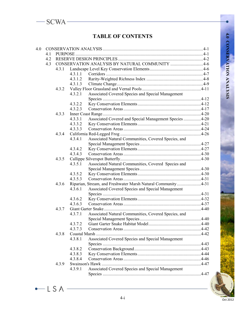 Table of Contents