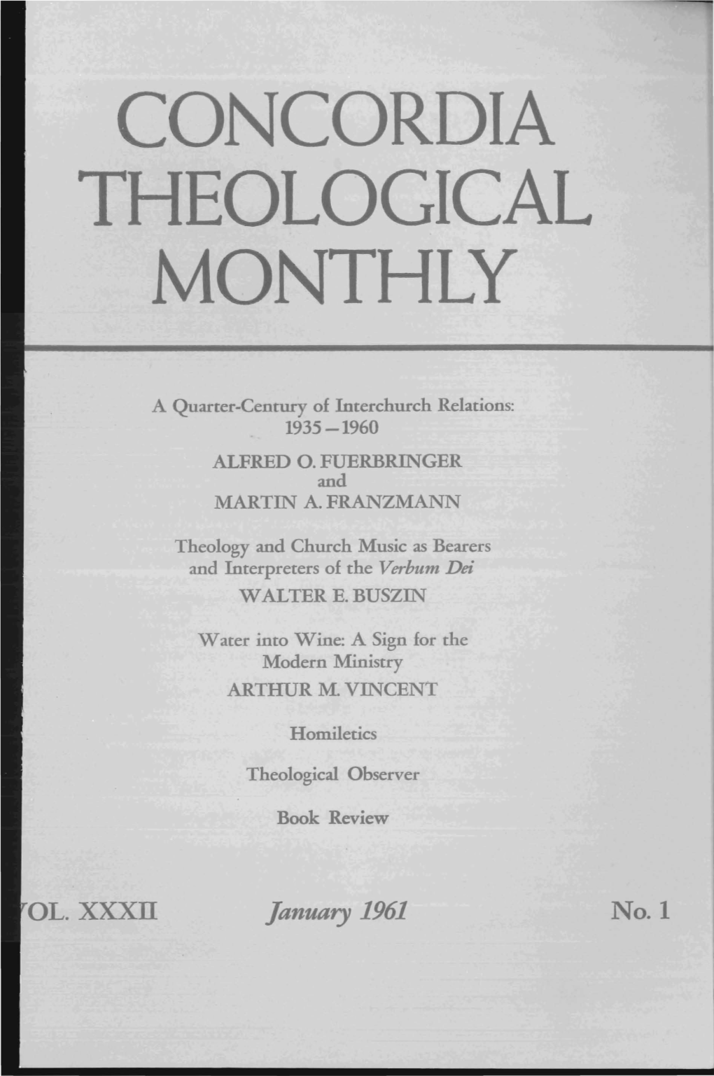 Concordia Theological Monthly