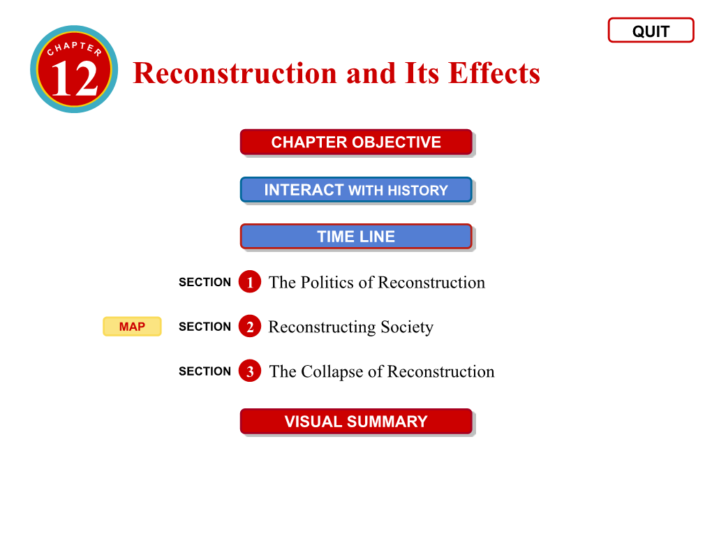 12 Reconstruction and Its Effects