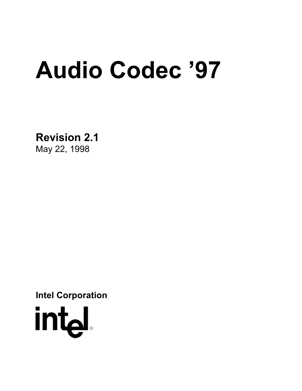 Audio Codec ’97
