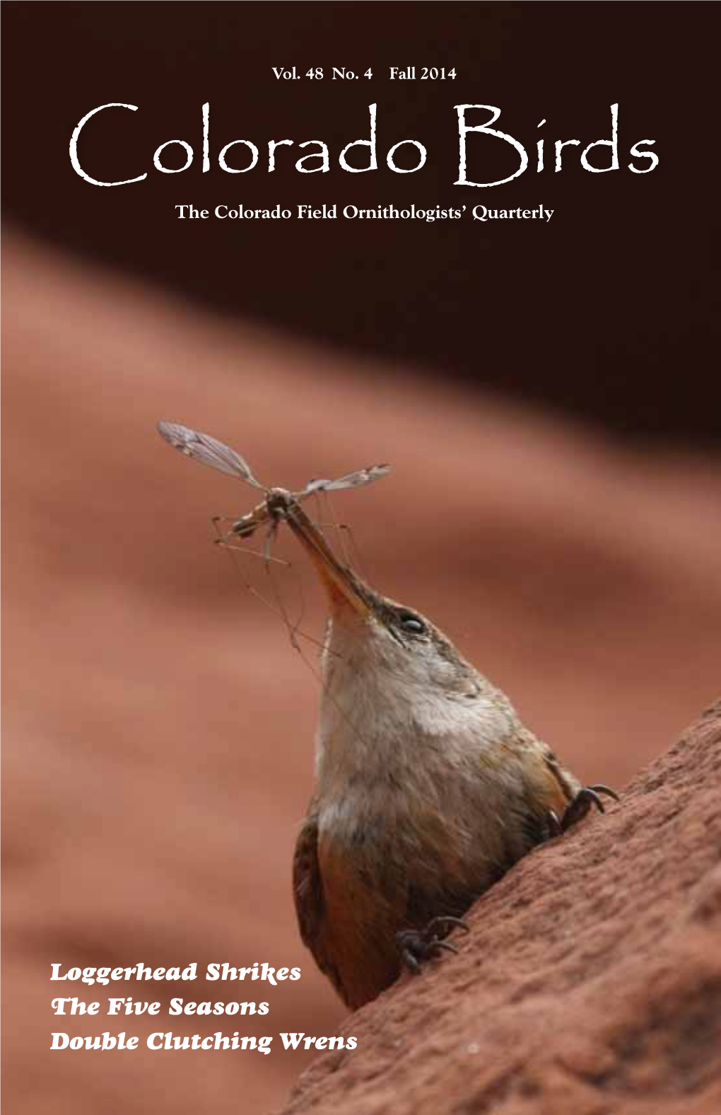 Colorado Birds the Colorado Field Ornithologists’ Quarterly