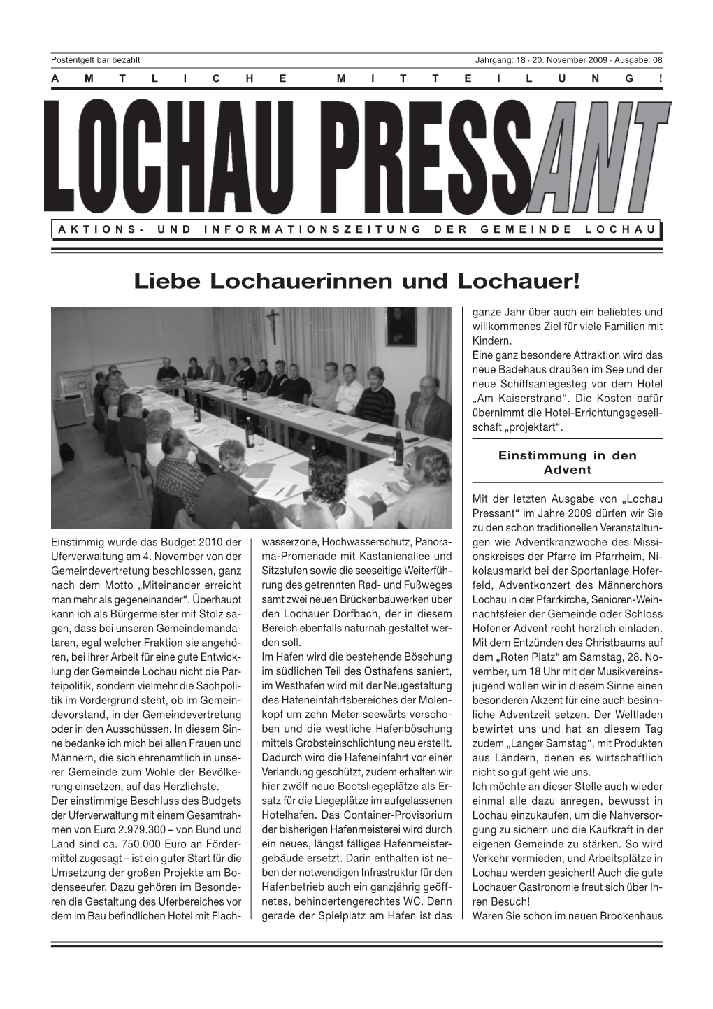 Liebe Lochauerinnen Und Lochauer!