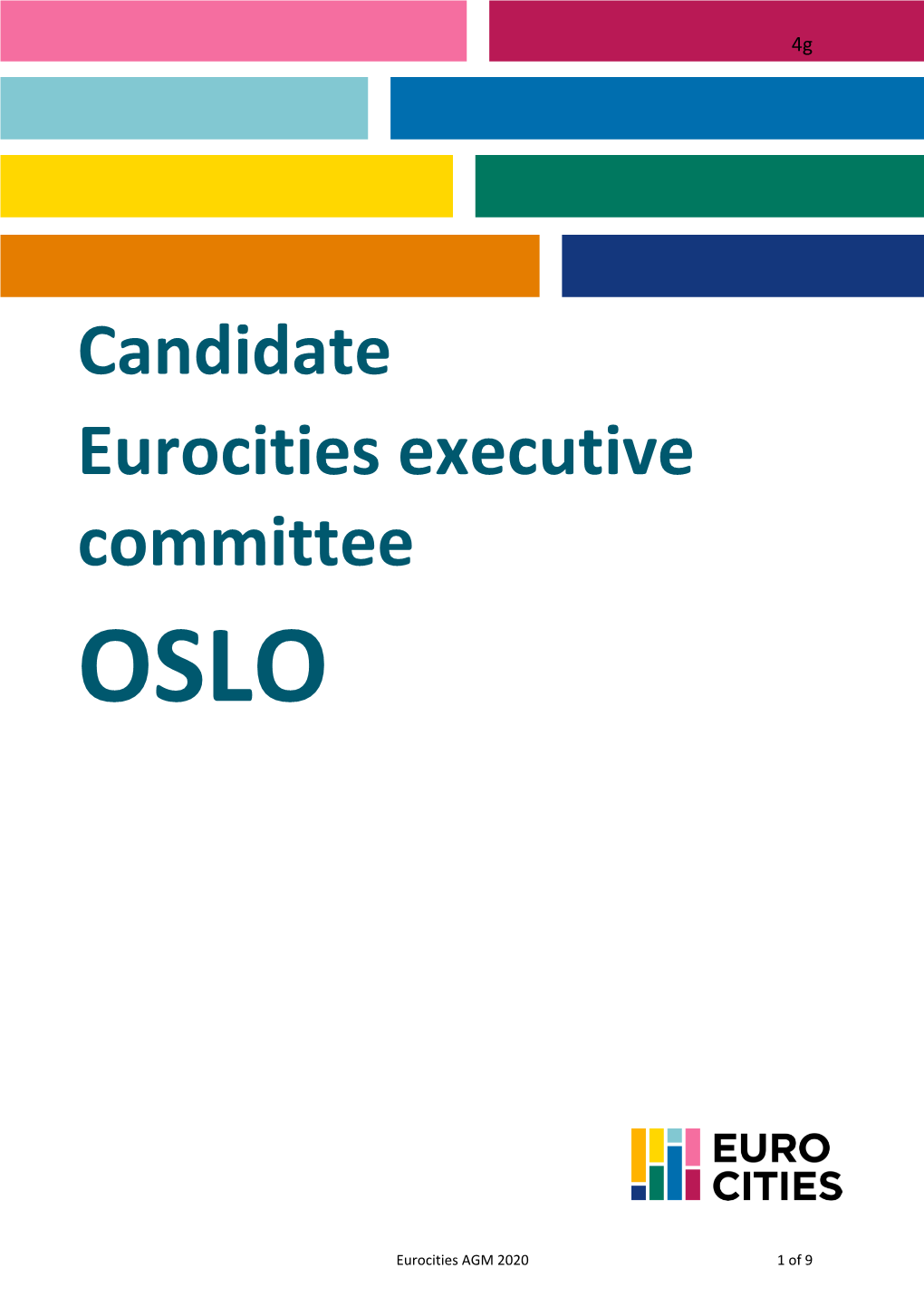 Candidate Eurocities Executive Committee