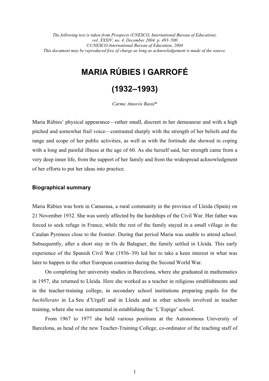 Maria Rúbies I Garrofé