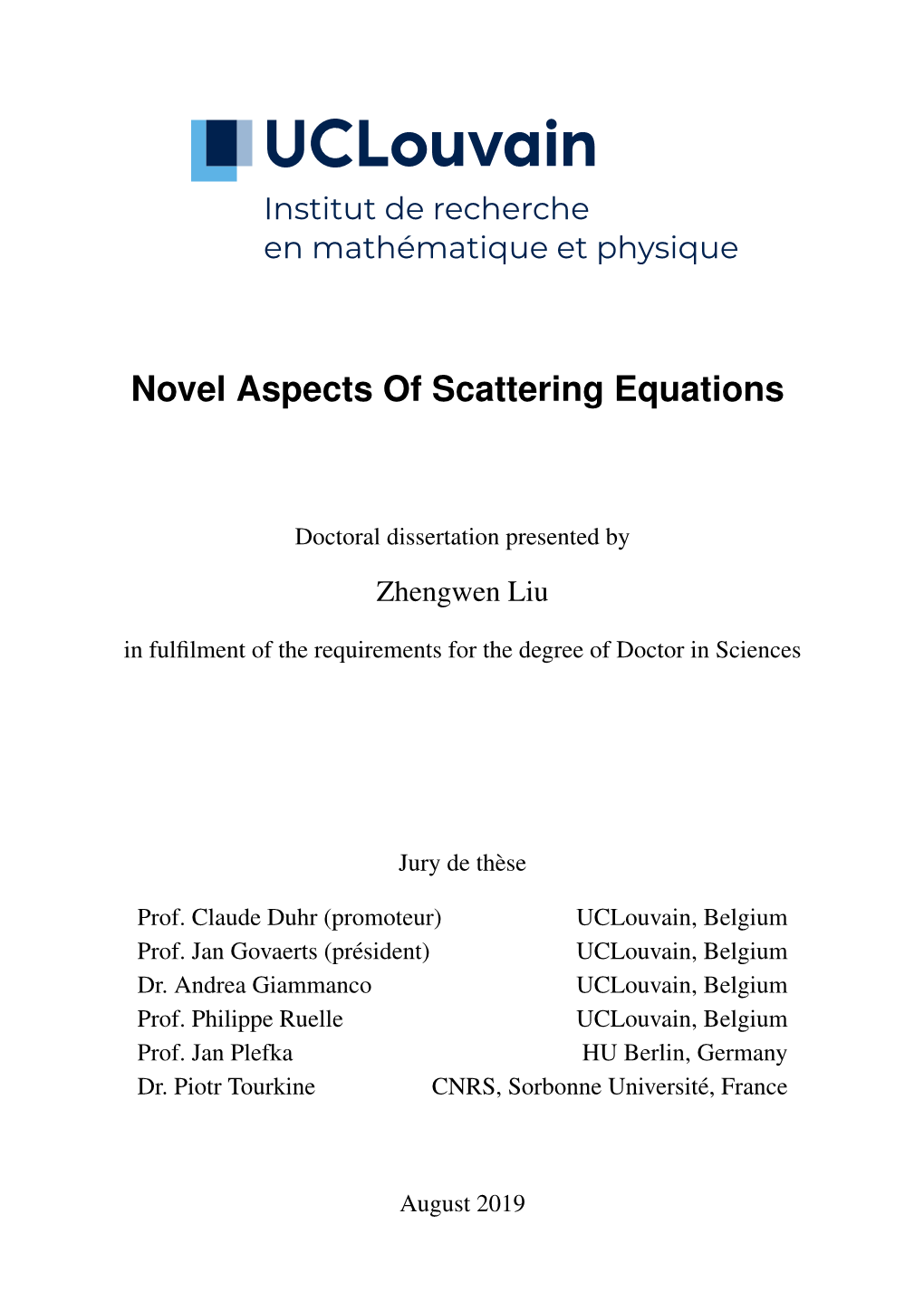 Novel Aspects of Scattering Equations
