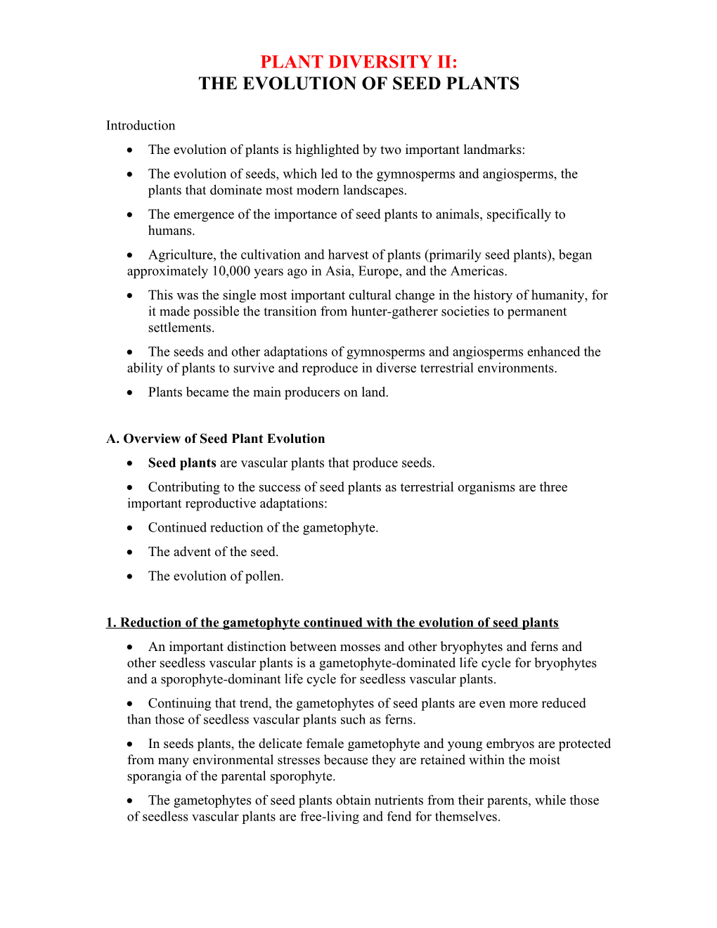 The Evolution of Seed Plants s1