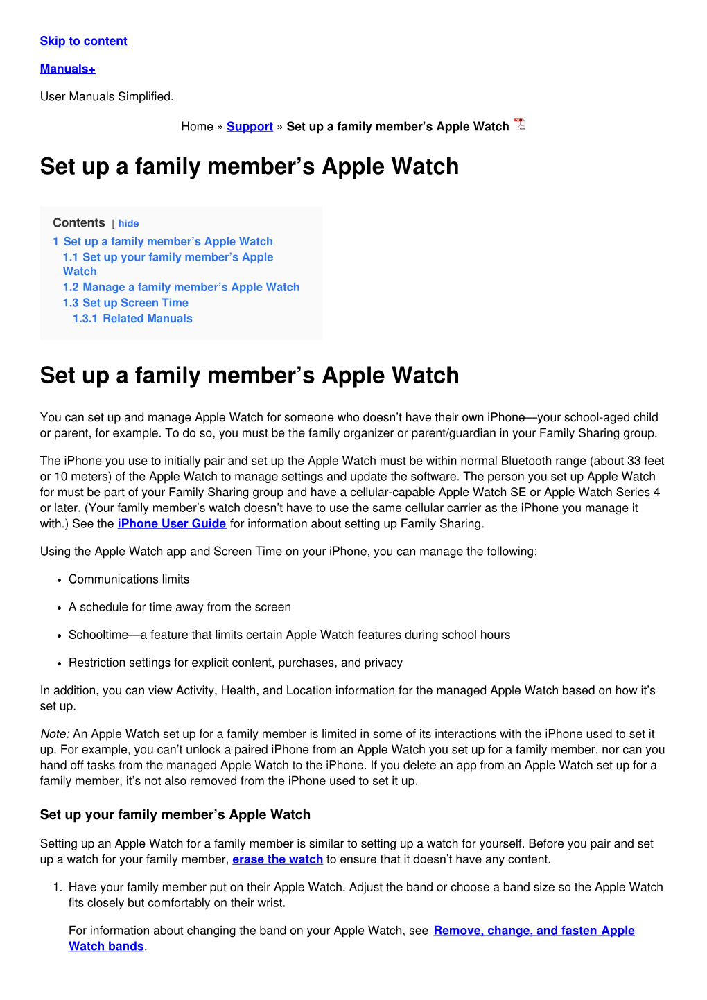 Set up a Family Member's Apple Watch