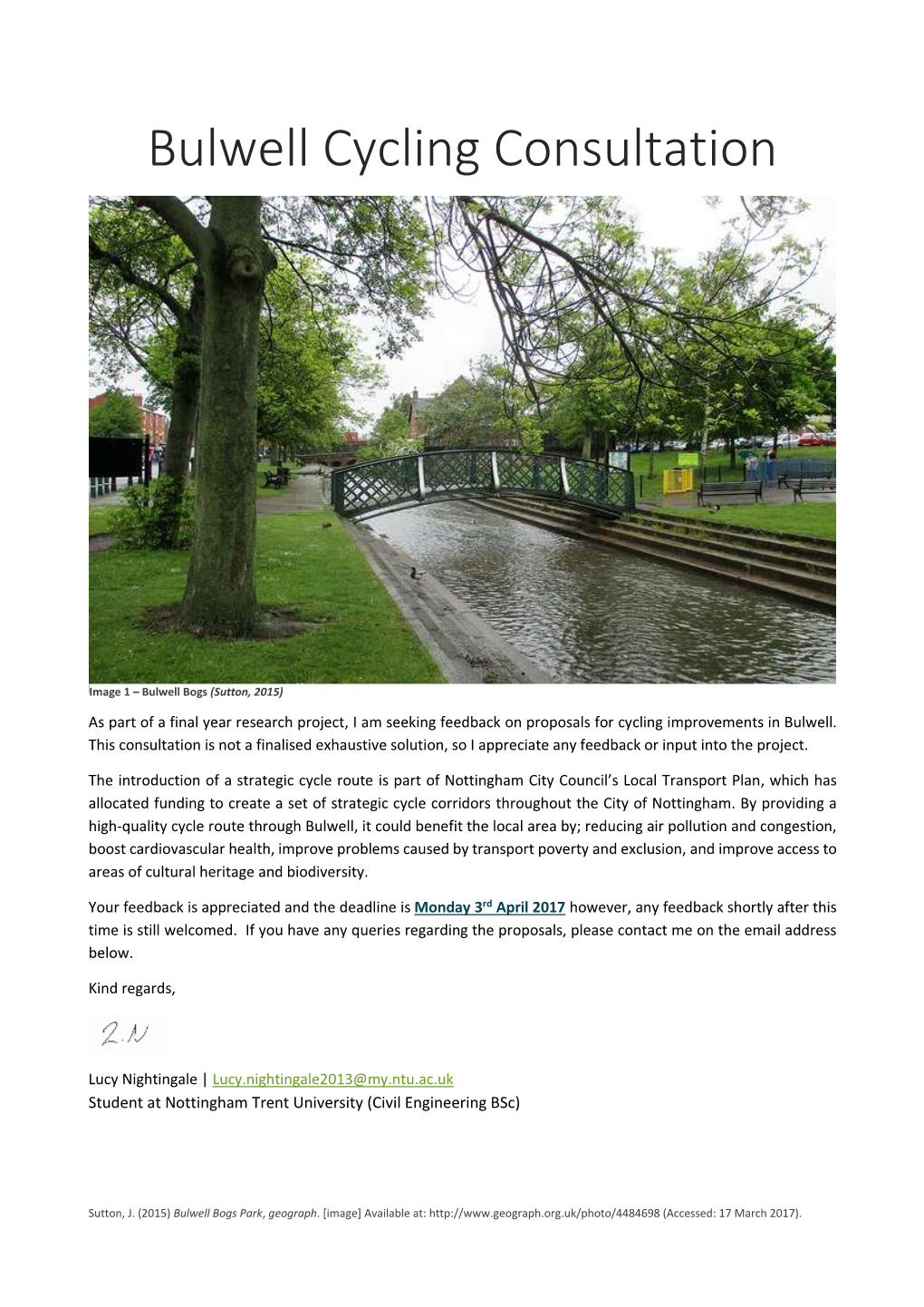 Bulwell Cycling Consultation