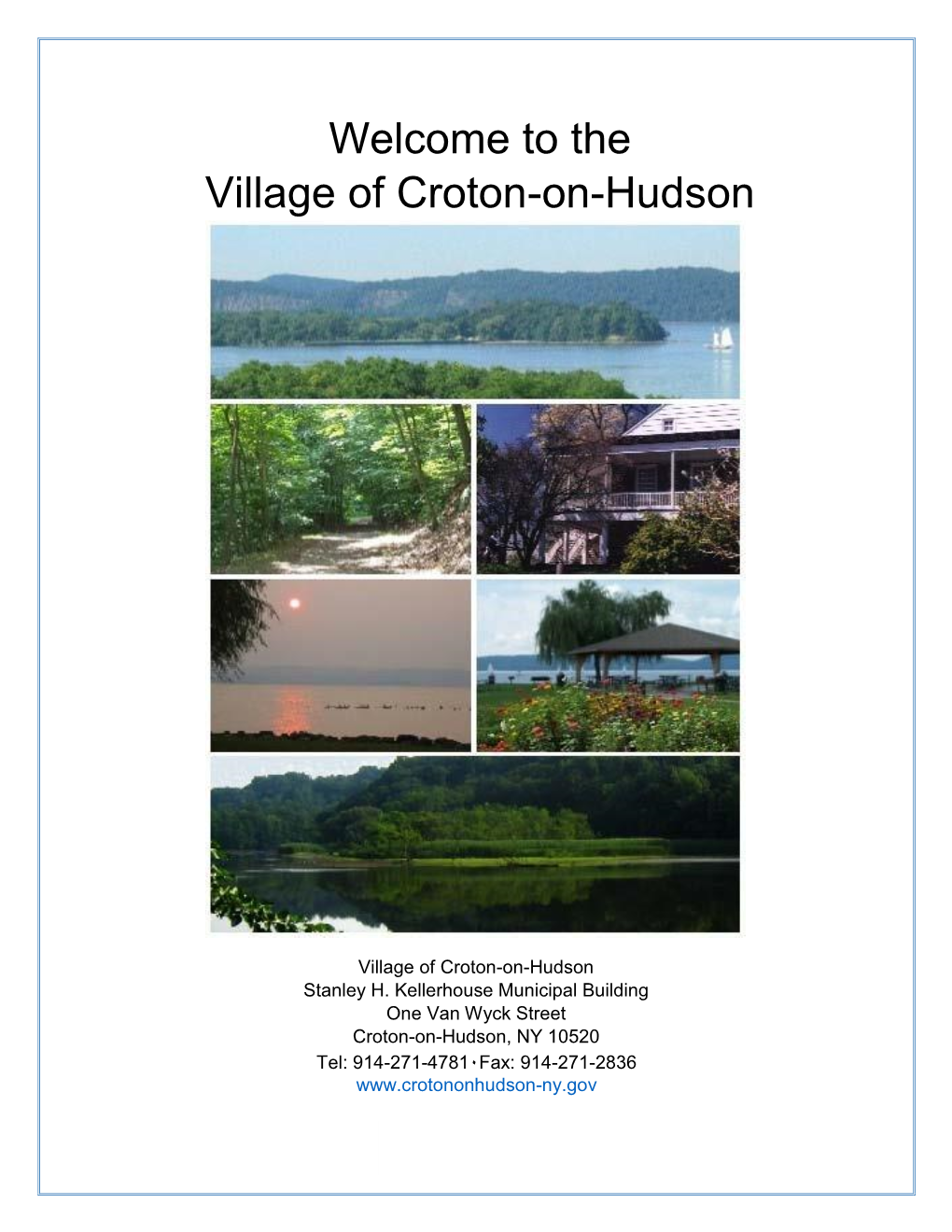 Welcome to the Village of Croton-On-Hudson