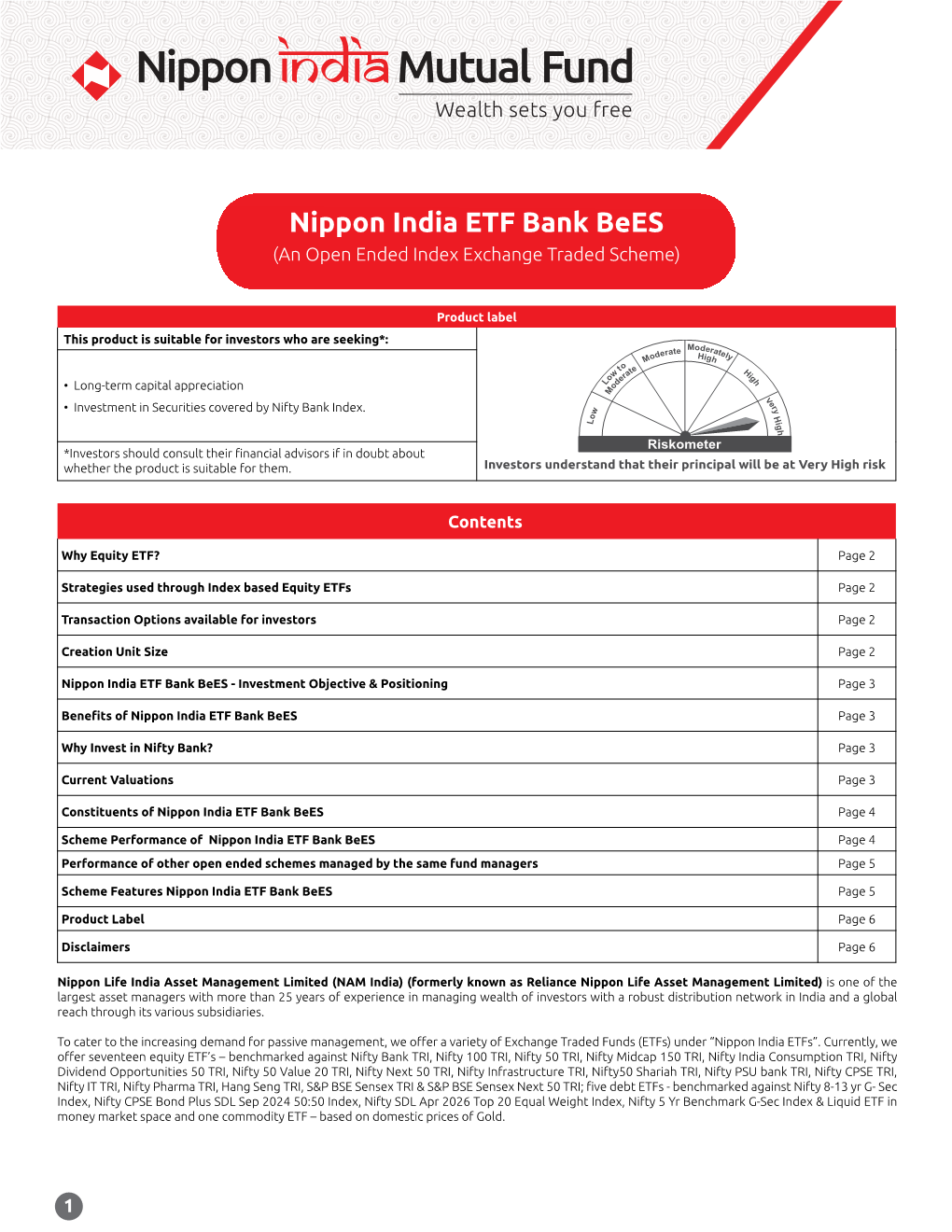 Nippon India ETF Bank Bees (An Open Ended Index Exchange Traded Scheme)