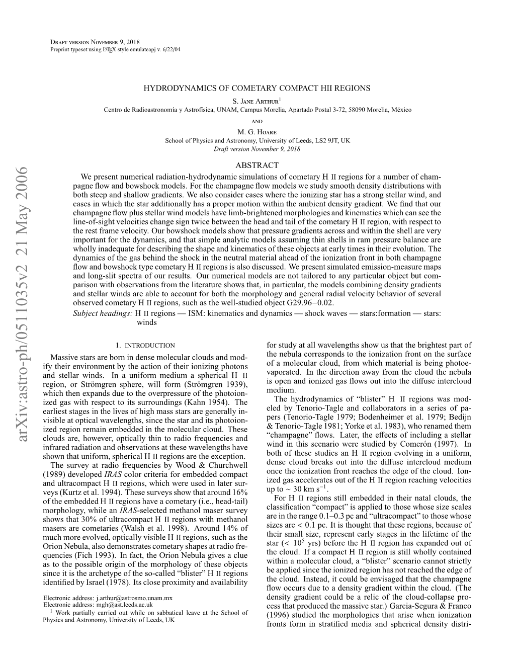 Hydrodynamics of Cometary Compact HII Regions