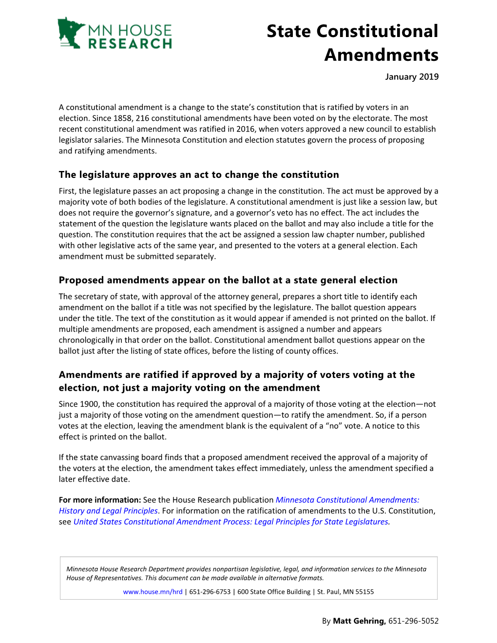 State Constitutional Amendments January 2019