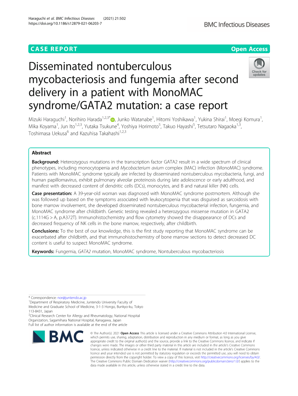 Disseminated Nontuberculous Mycobacteriosis and Fungemia After