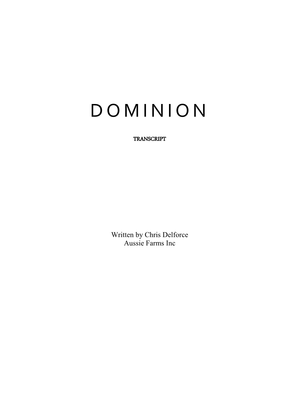 DOMINION Transcript