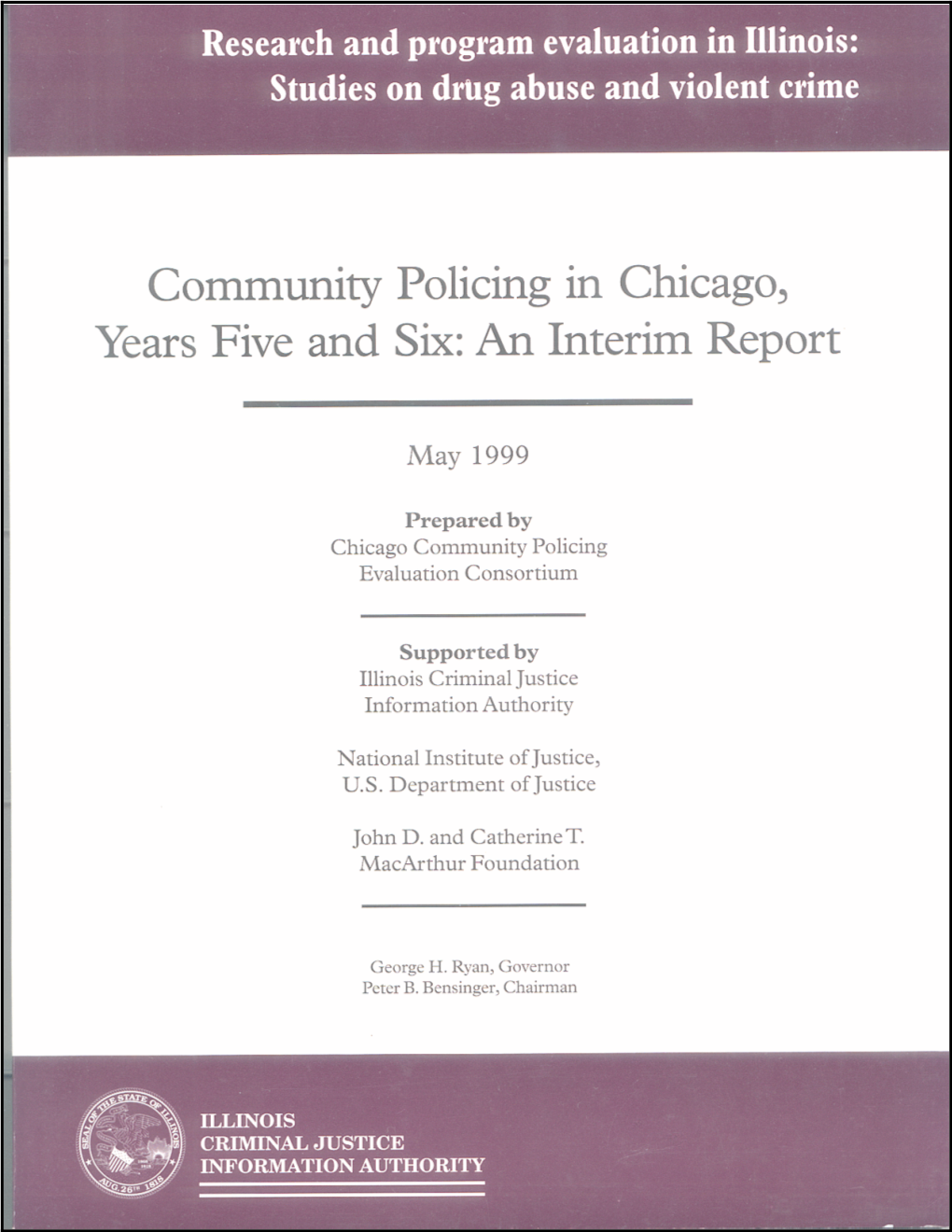 Community Policing in Chicago, Years Five-Six: an Interim Report