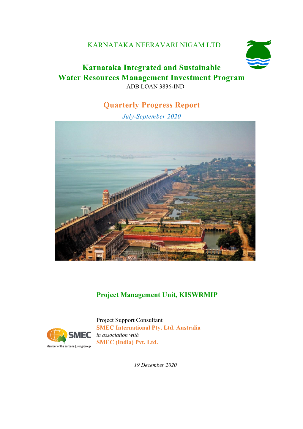 Karnataka Integrated and Sustainable Water Resources Management Investment Program ADB LOAN 3836-IND