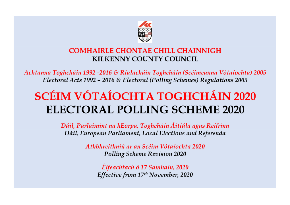 Scéim Vótaíochta Toghcháin 2020 Electoral Polling Scheme 2020