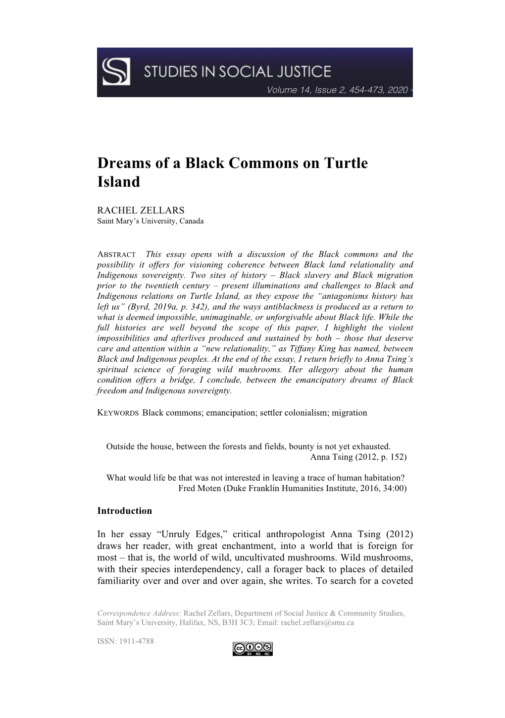 Dreams of a Black Commons on Turtle Island