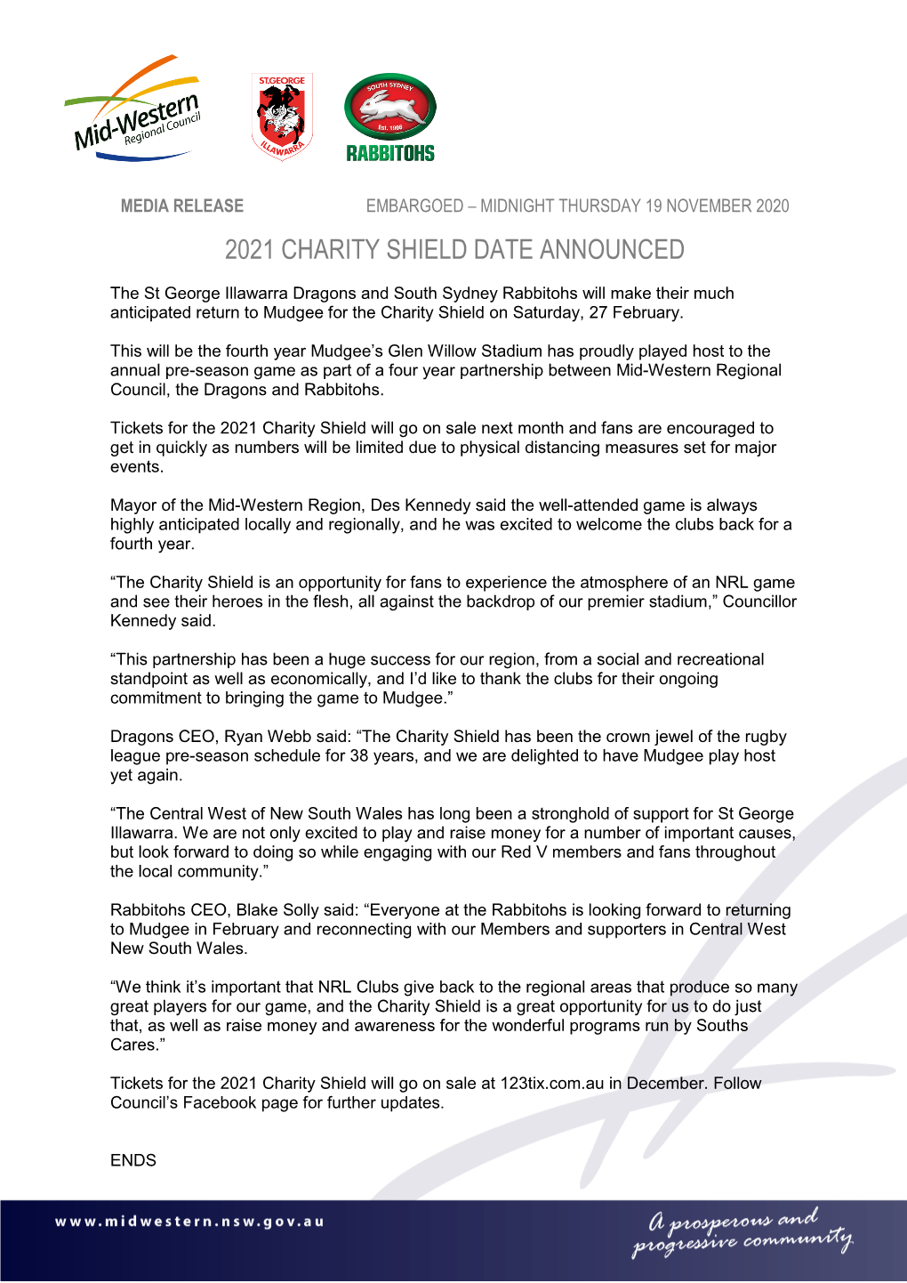 2021 Charity Shield Date Announced
