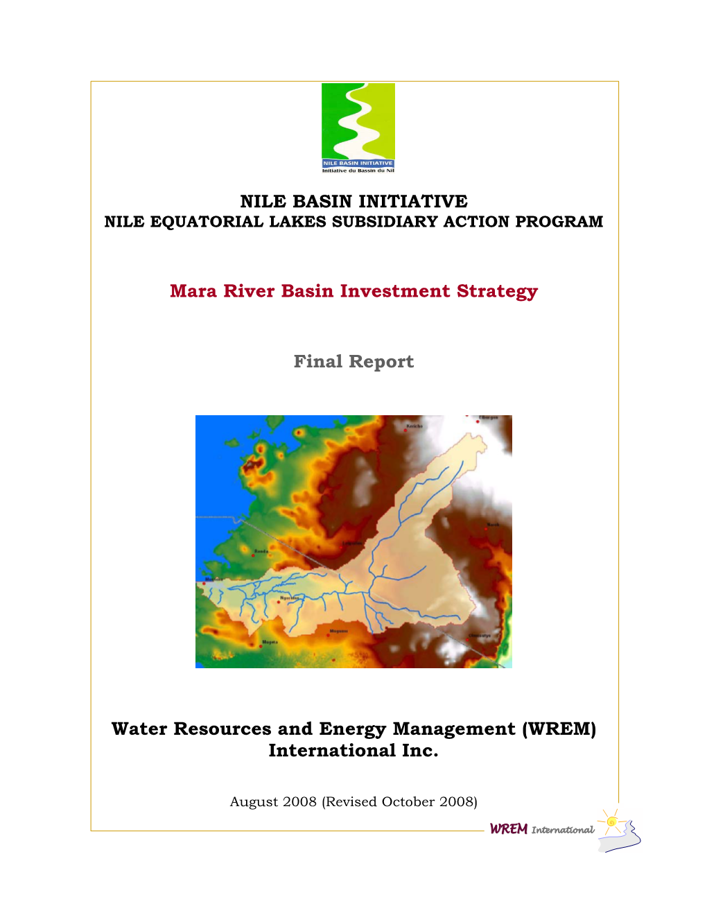 Mara River Basin Investment Strategy