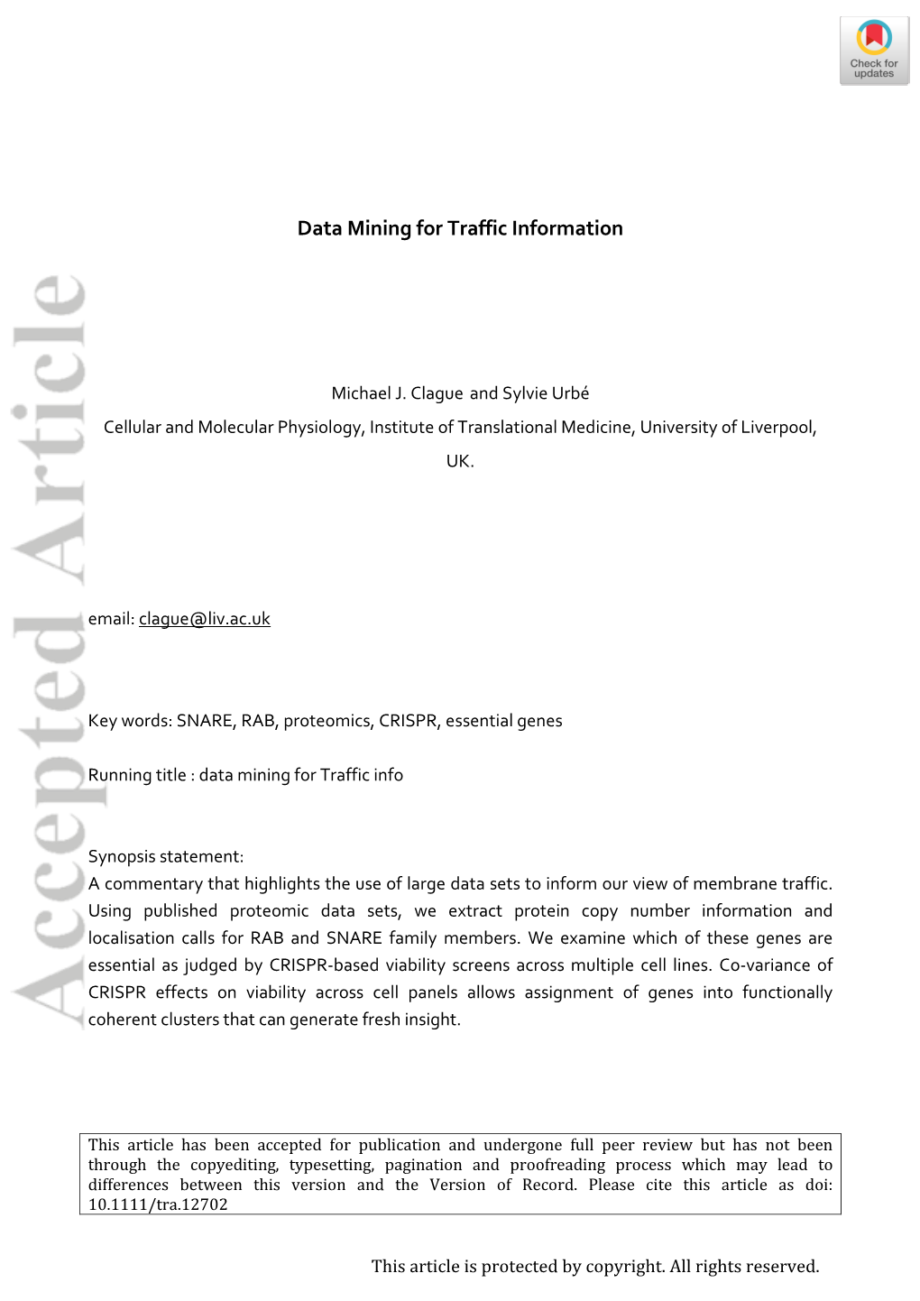 Data Mining for Traffic Information