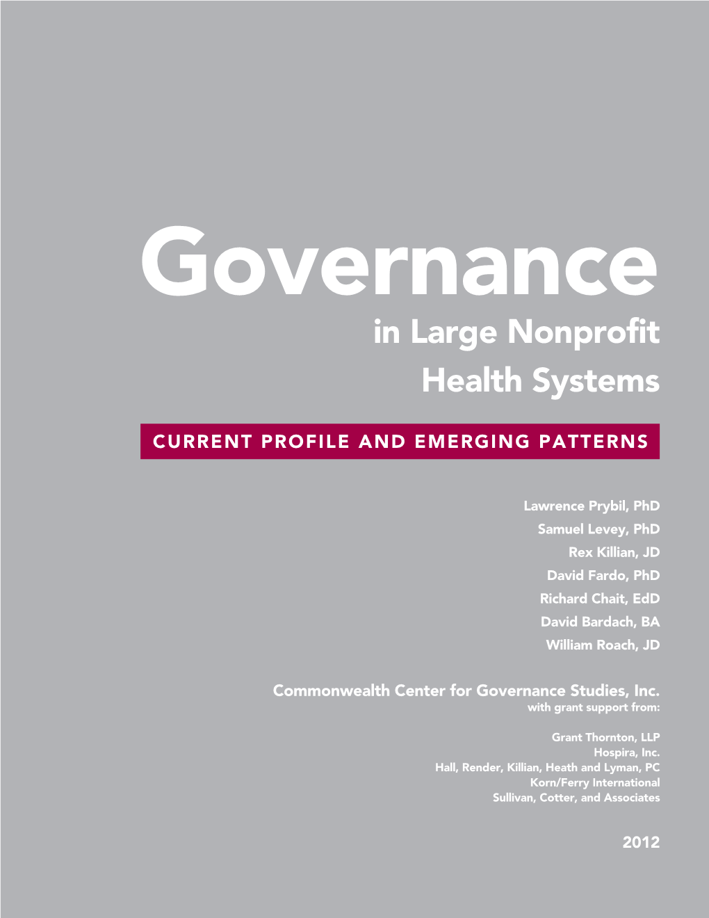 In Large Nonprofit Health Systems