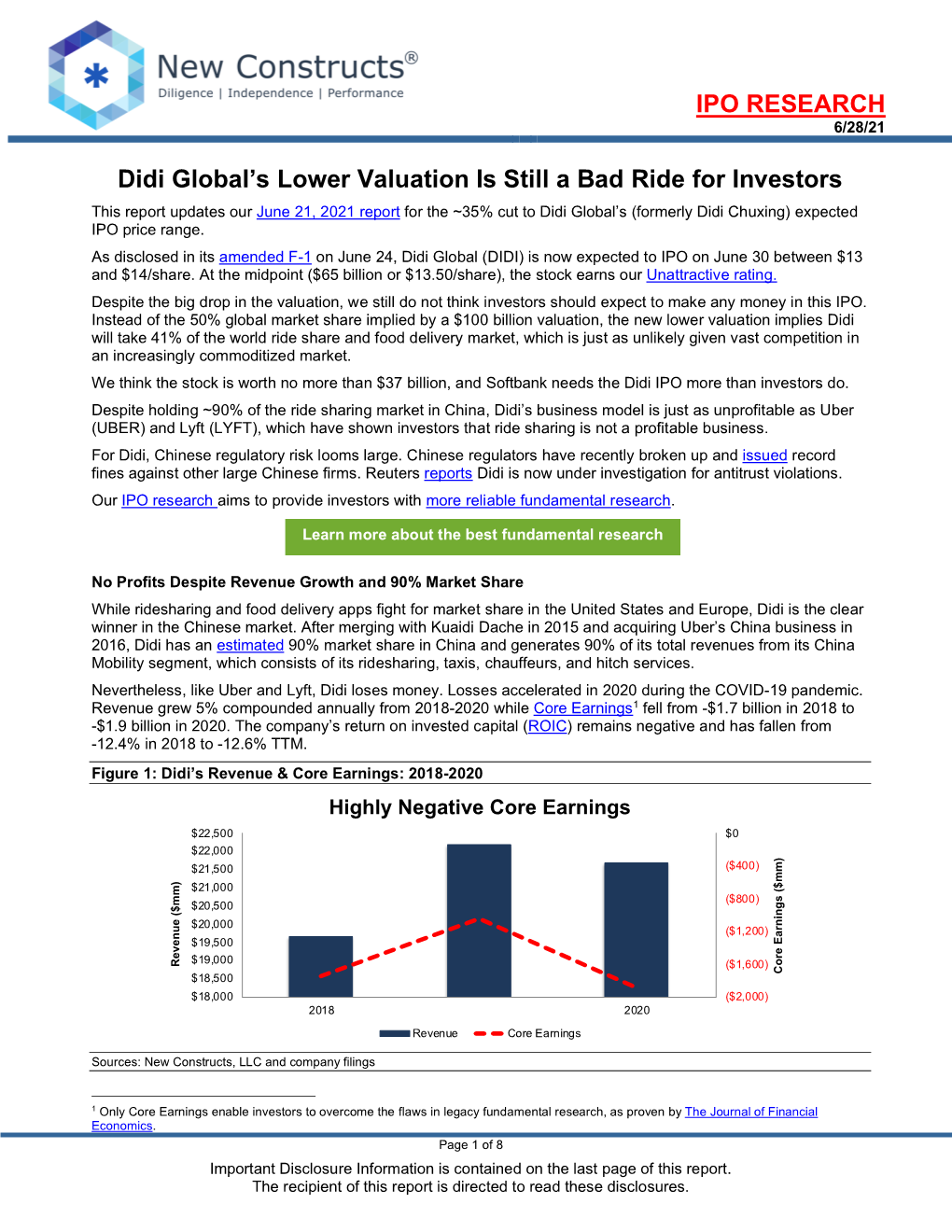 Didi Global's Lower Valuation Is Still a Bad Ride for Investors