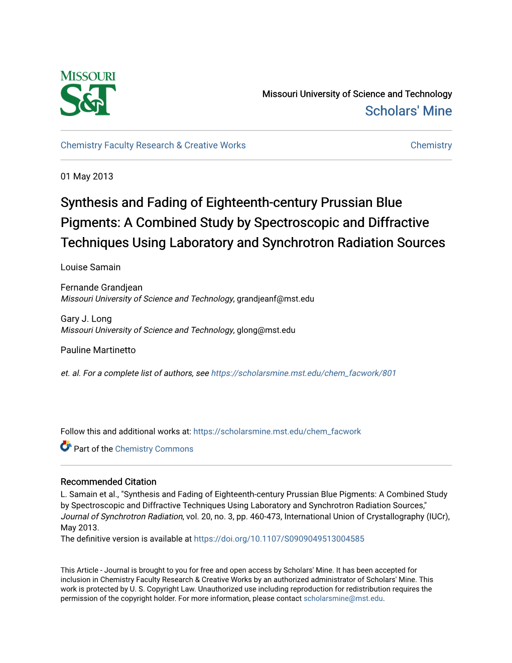 Synthesis and Fading of Eighteenth-Century Prussian Blue