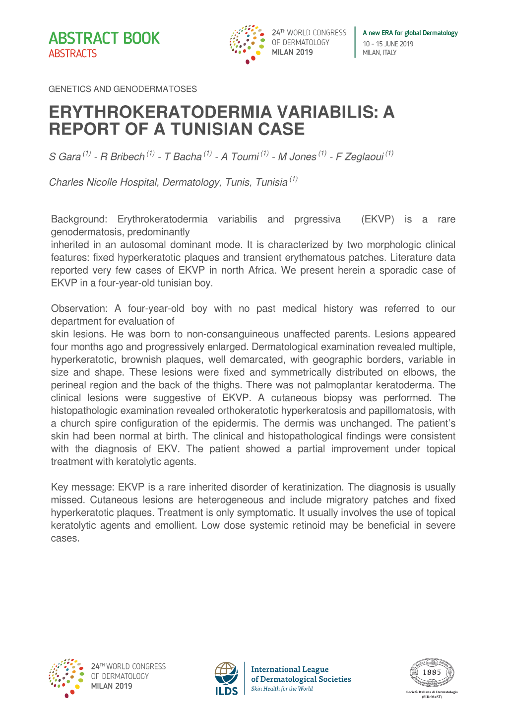 Erythrokeratodermia Variabilis: a Report of a Tunisian Case
