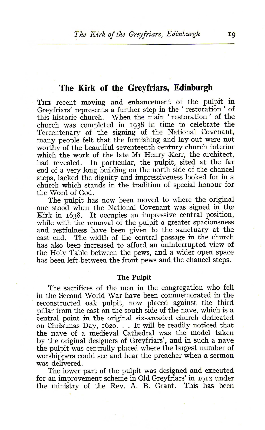 The Kirk of the Greyfriars, Edinburgh� 19