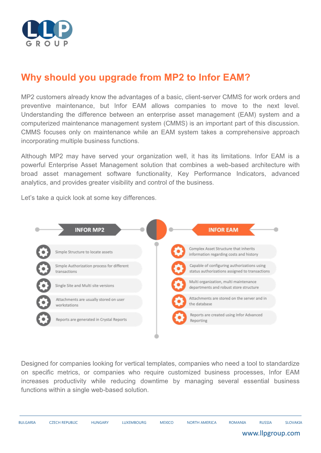 Why Should You Upgrade from MP2 to Infor EAM?