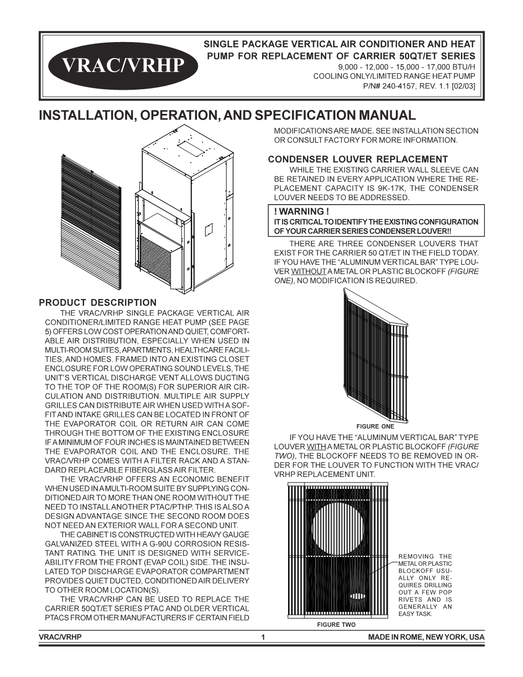 VRAC/VRHP Rev