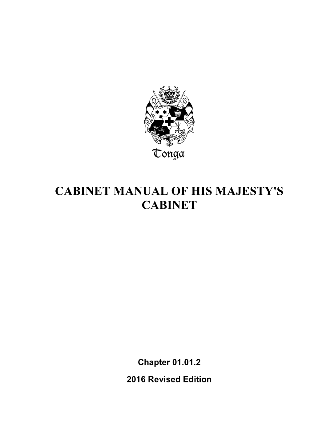 Cabinet Manual of His Majesty's Cabinet