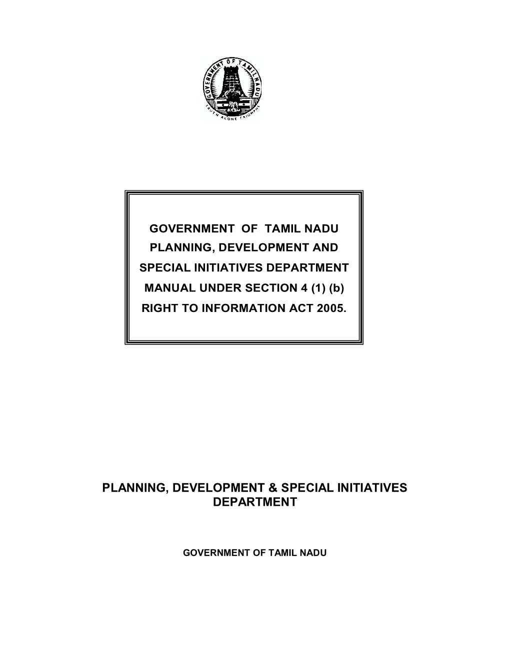 Planning, Development & Special Initiatives Department