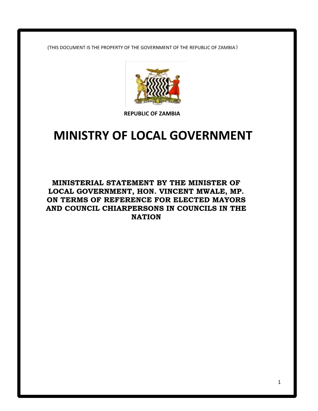 Ministry of Local Government