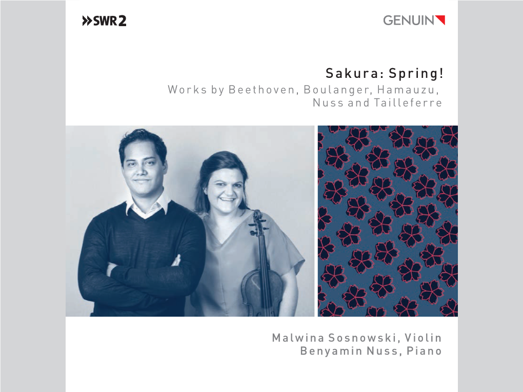 Sakura: Spring! Works by Beethoven, Boulanger, Hamauzu, Nuss and Tailleferre