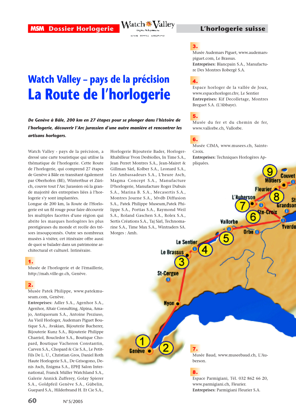 La Route De L'horlogerie