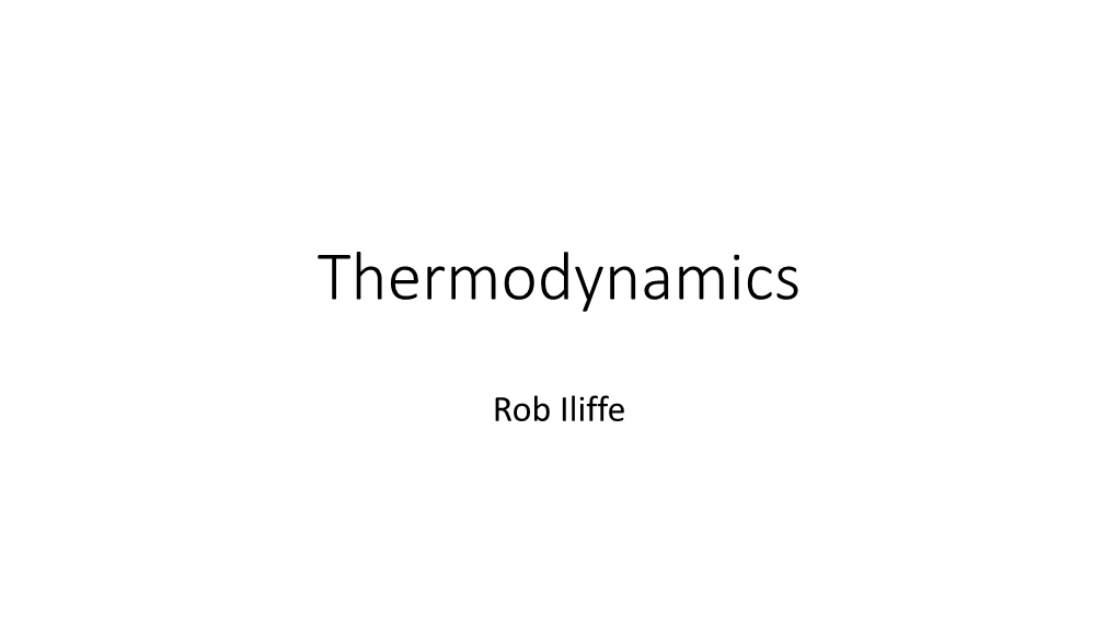 Thermodynamics