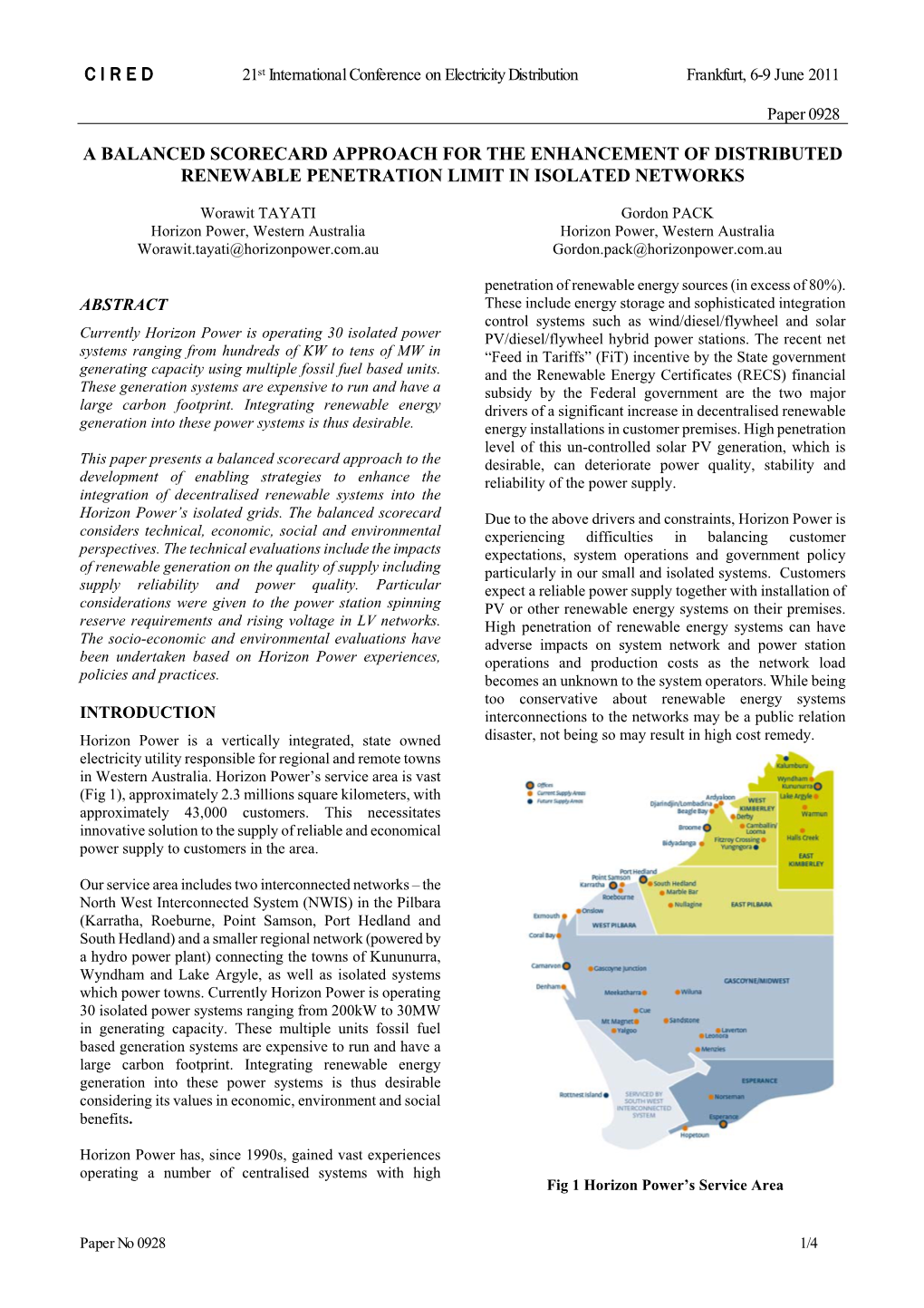 C I R E D a Balanced Scorecard Approach for the Enhancement of Distributed Renewable Penetration Limit in Isolated Networks