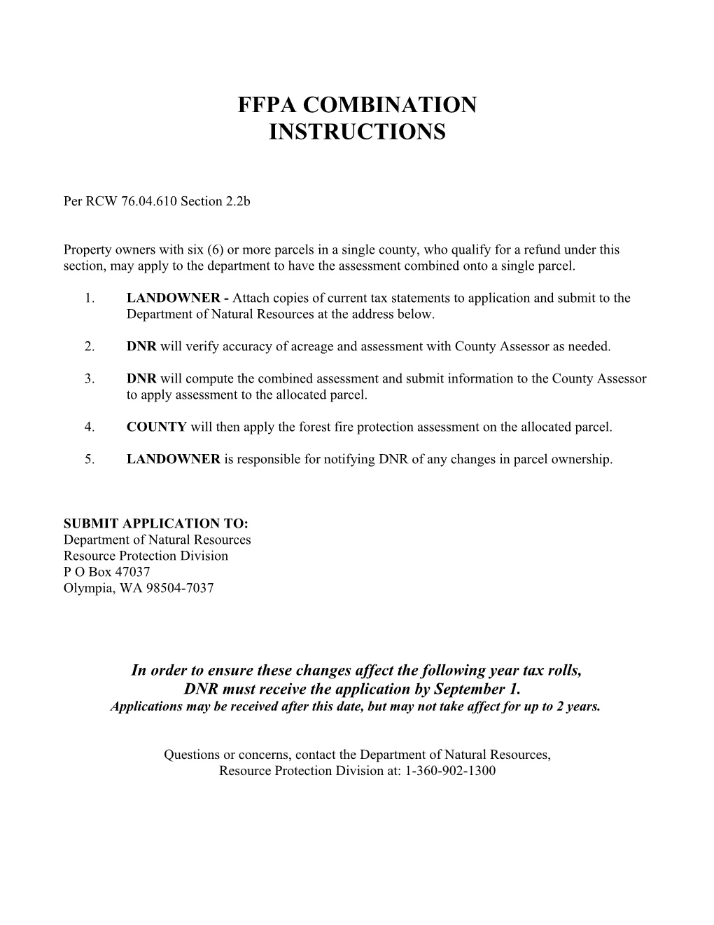 Application to Combine Forest Fire Protection Assessment